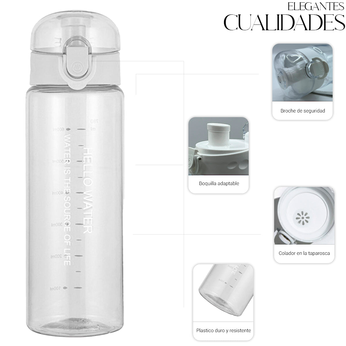 Botella De Agua Deportiva 780 Ml Gran Capacidad Gym