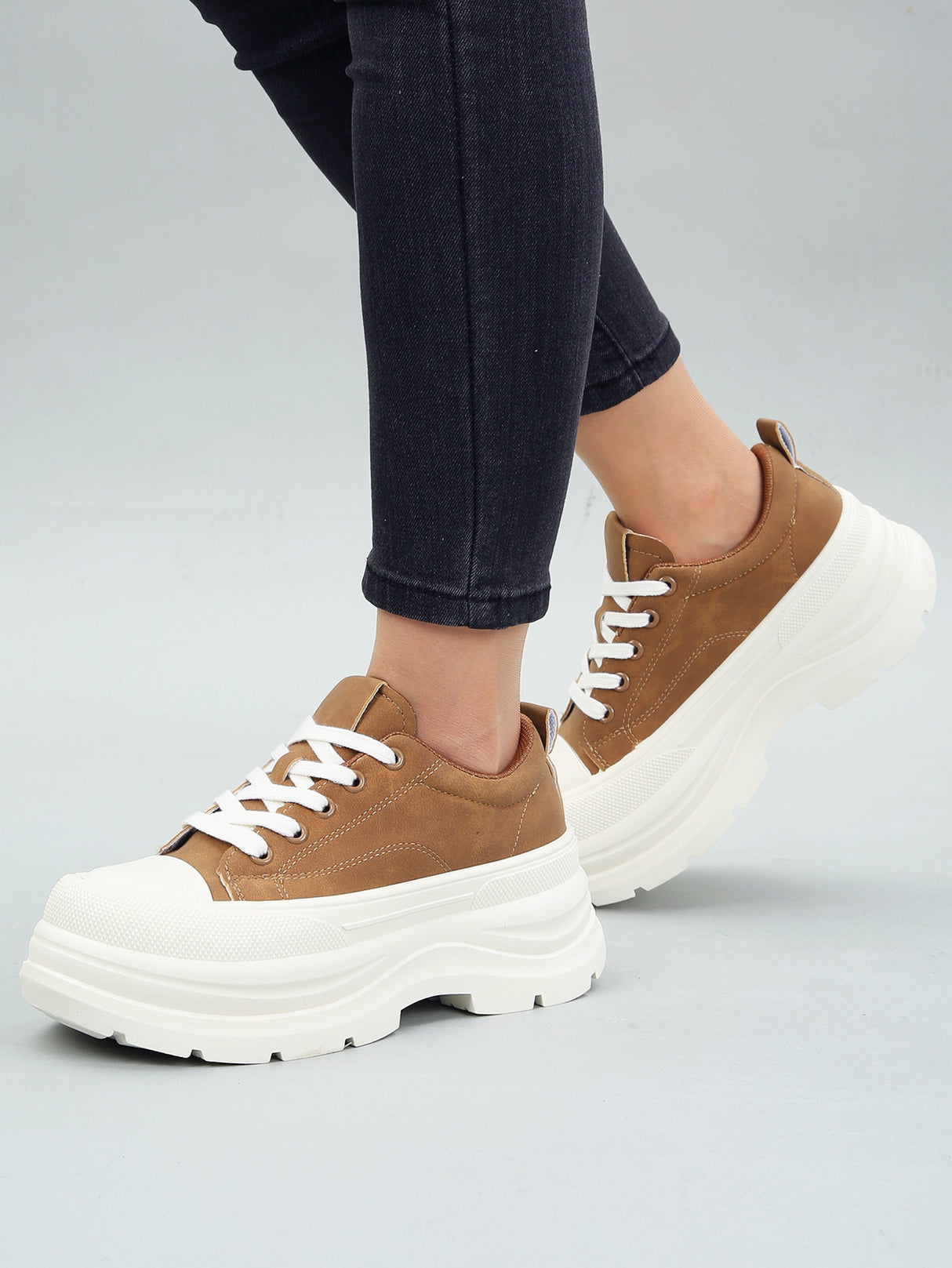 Tenis Tipo Bota Casual Para Mujer Con Plataforma