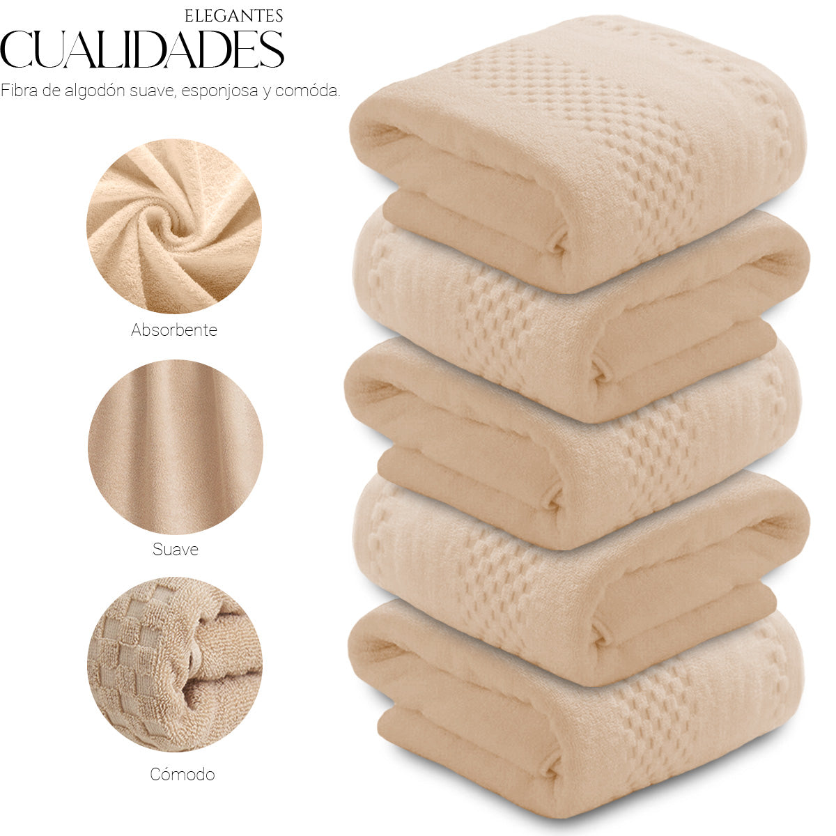 Toalla De Baño Grande Completo 100% Algodón Suave