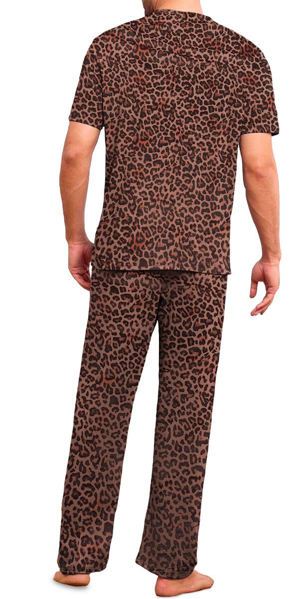 Conjunto de Pijama Para Hombre Elegante Camisa Pantalon Comodo para Dormir
