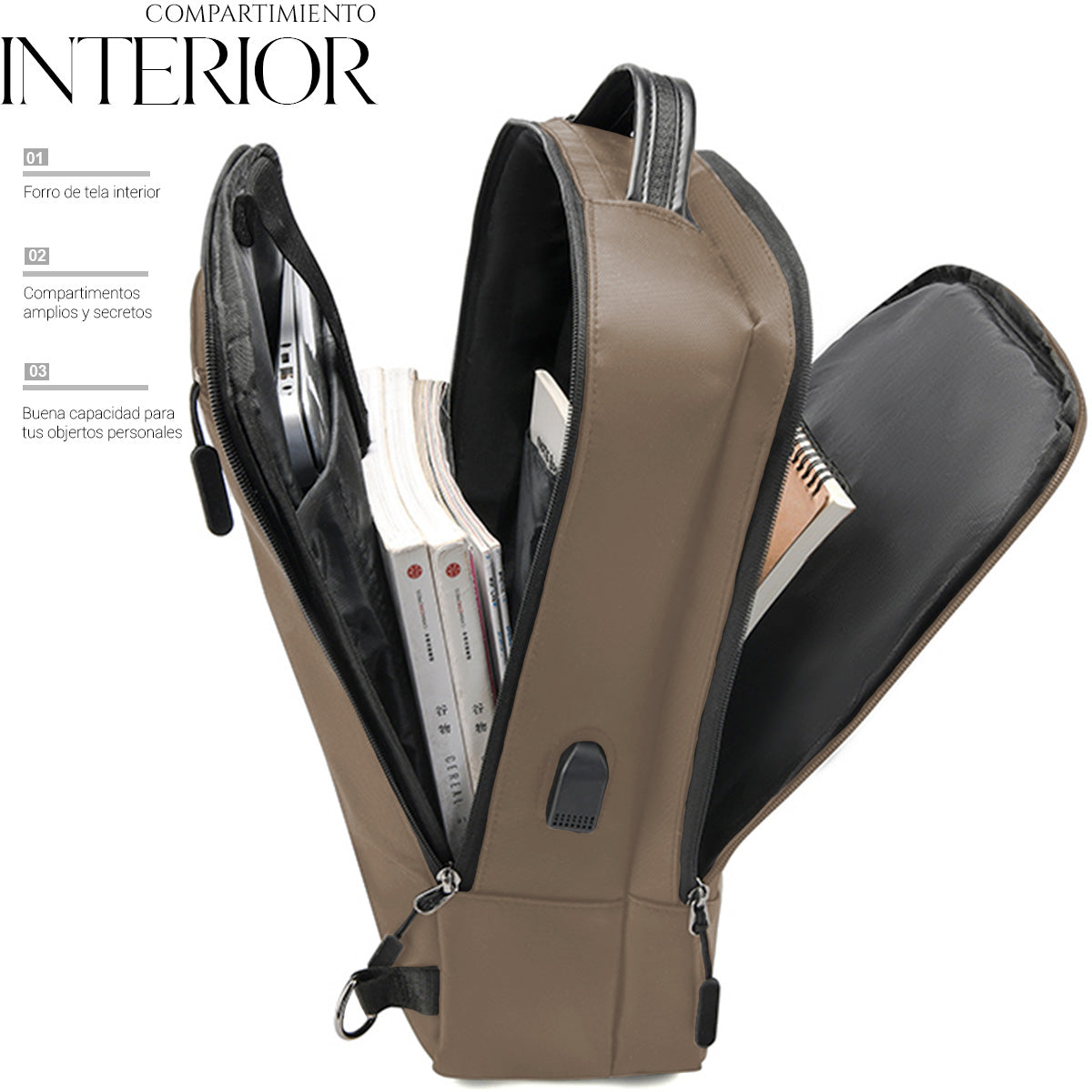 Mochila Backpack Con Puerto Usb