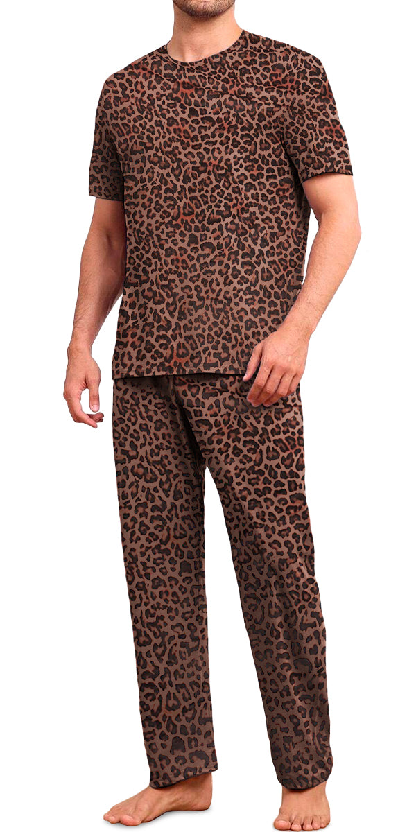 Conjunto de Pijama Para Hombre Elegante Camisa Pantalon Comodo para Dormir