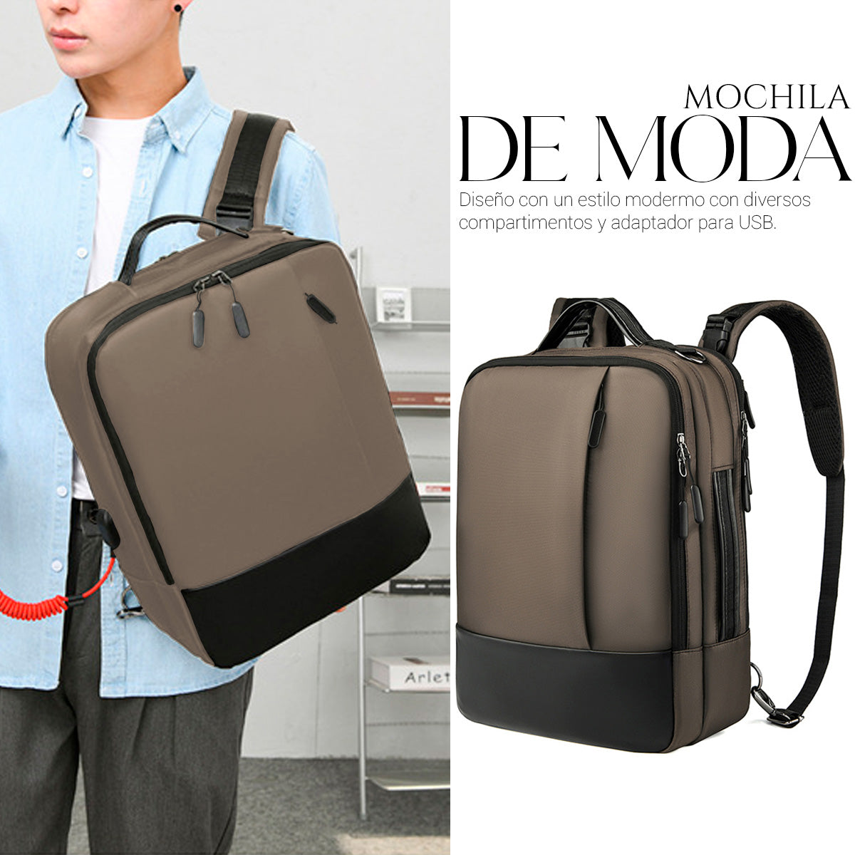 Mochila Backpack Con Puerto Usb