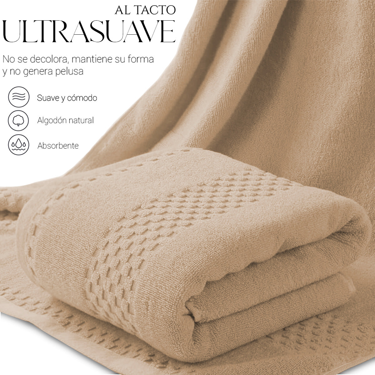 Toalla De Baño Grande Completo 100% Algodón Suave