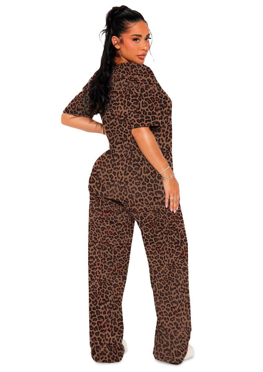 Set de Pijama para Mujer Conjunto Elegante Camisa Pantalon Suave para Descanso