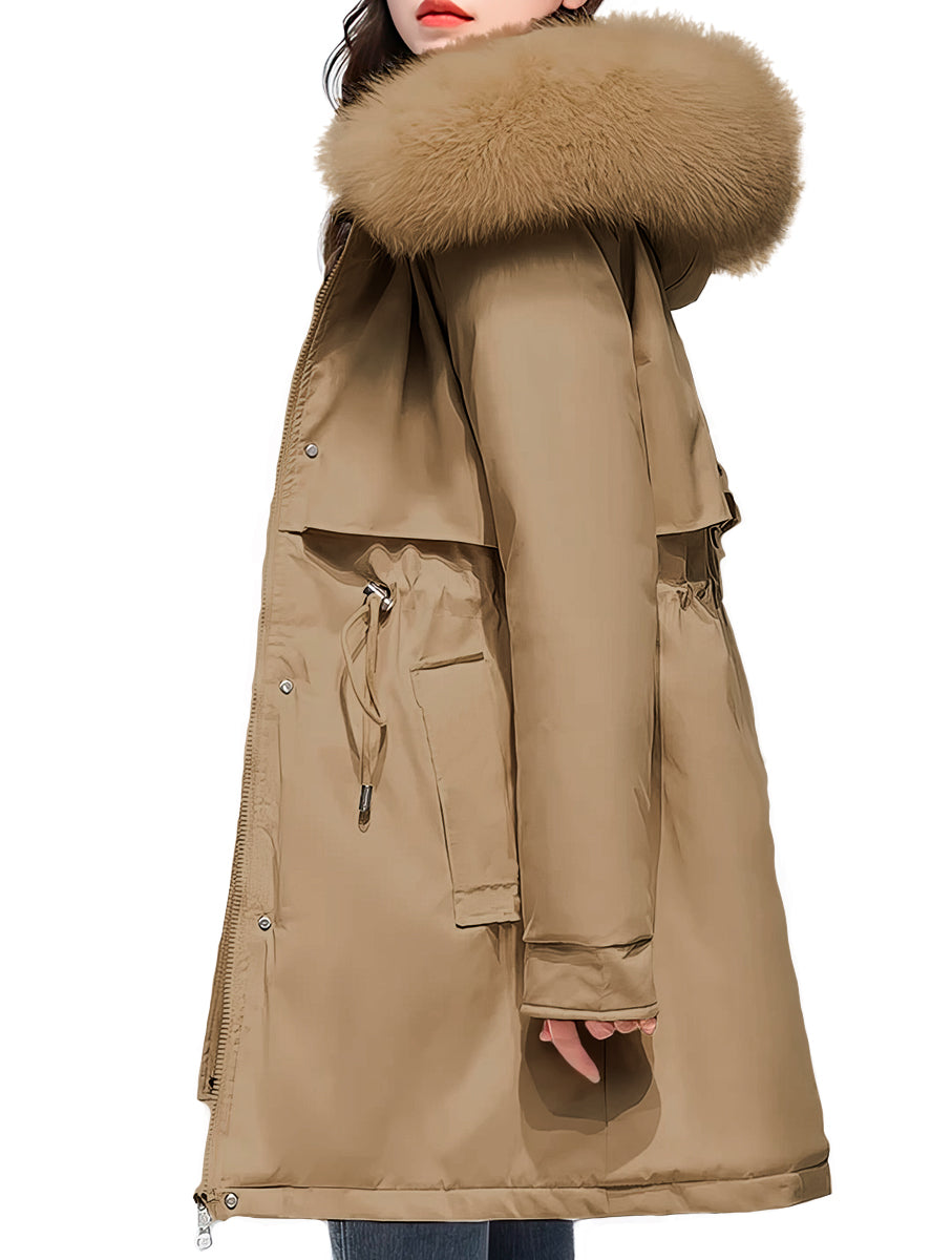 Chamarra Impermeable Ligera para Mujer Chaqueta De Invierno con Capucha Afelpada