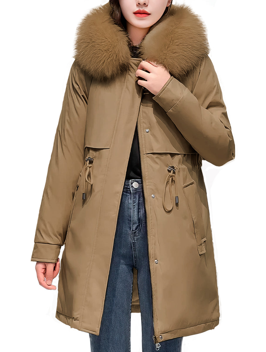 Chamarra Impermeable Ligera para Mujer Chaqueta De Invierno con Capucha Afelpada