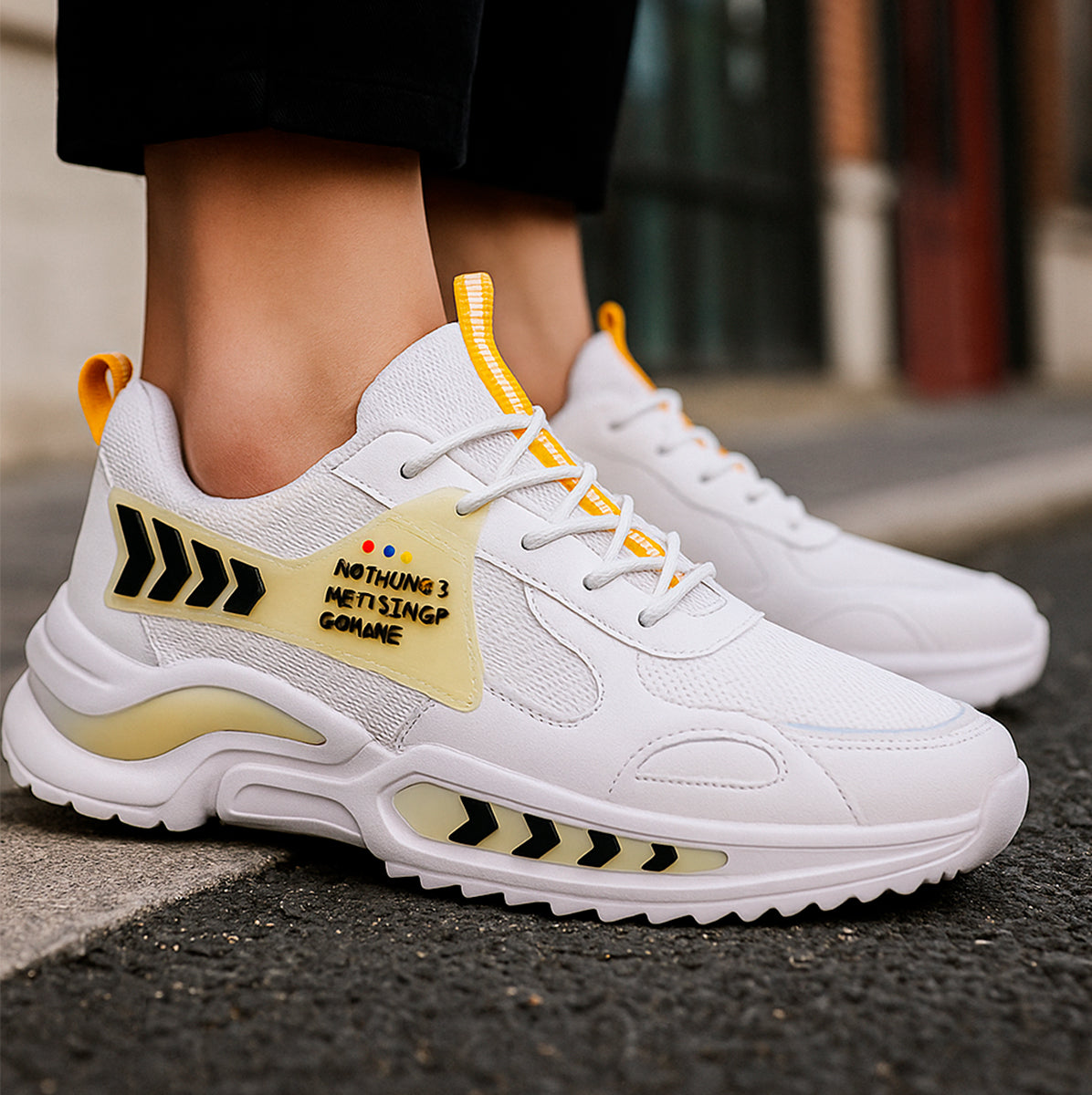 Tenis para hombre con un diseño casual, comodo para el uso diario con agujeta clasica, suela antdeslizante Zapatilla para hombre comoda transpirable ideal para el uso diario