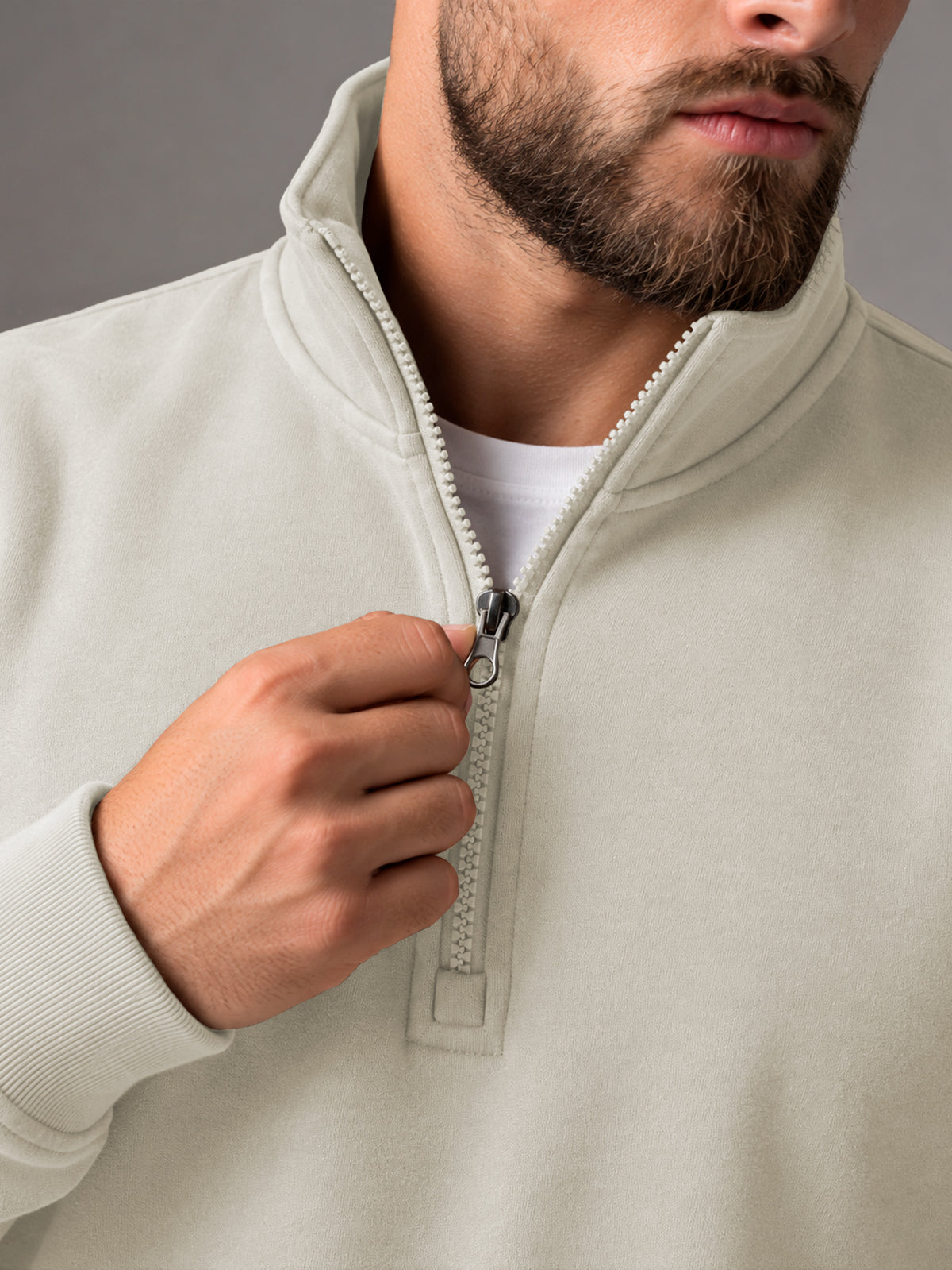 Sudadera Para Hombre Con Media Cierro en Cuello