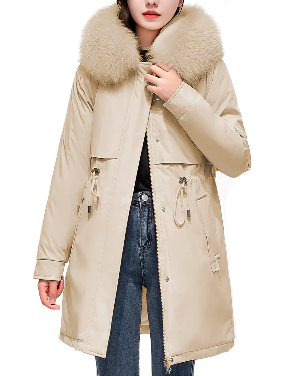 Chamarra Impermeable Ligera para Mujer Chaqueta De Invierno con Capucha Afelpada