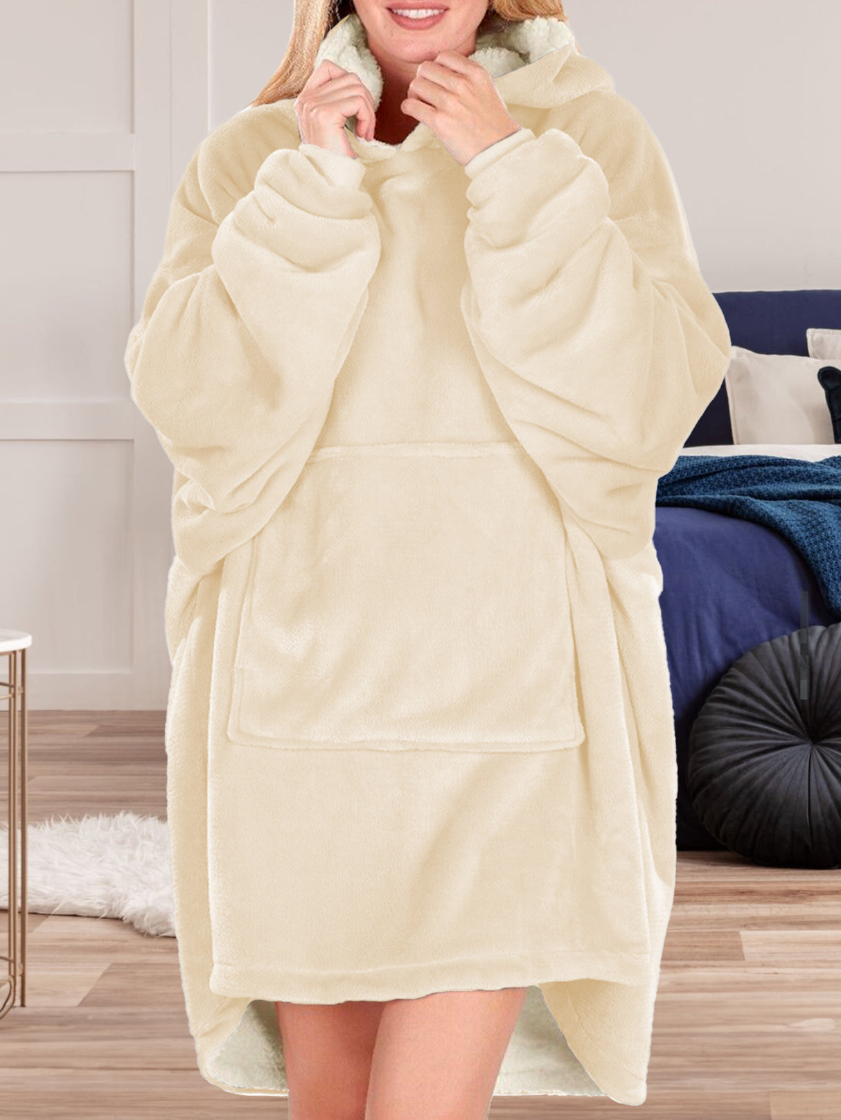 Sudadera Cobija Hoodie Con Capucha Afelpada Calientita Suave