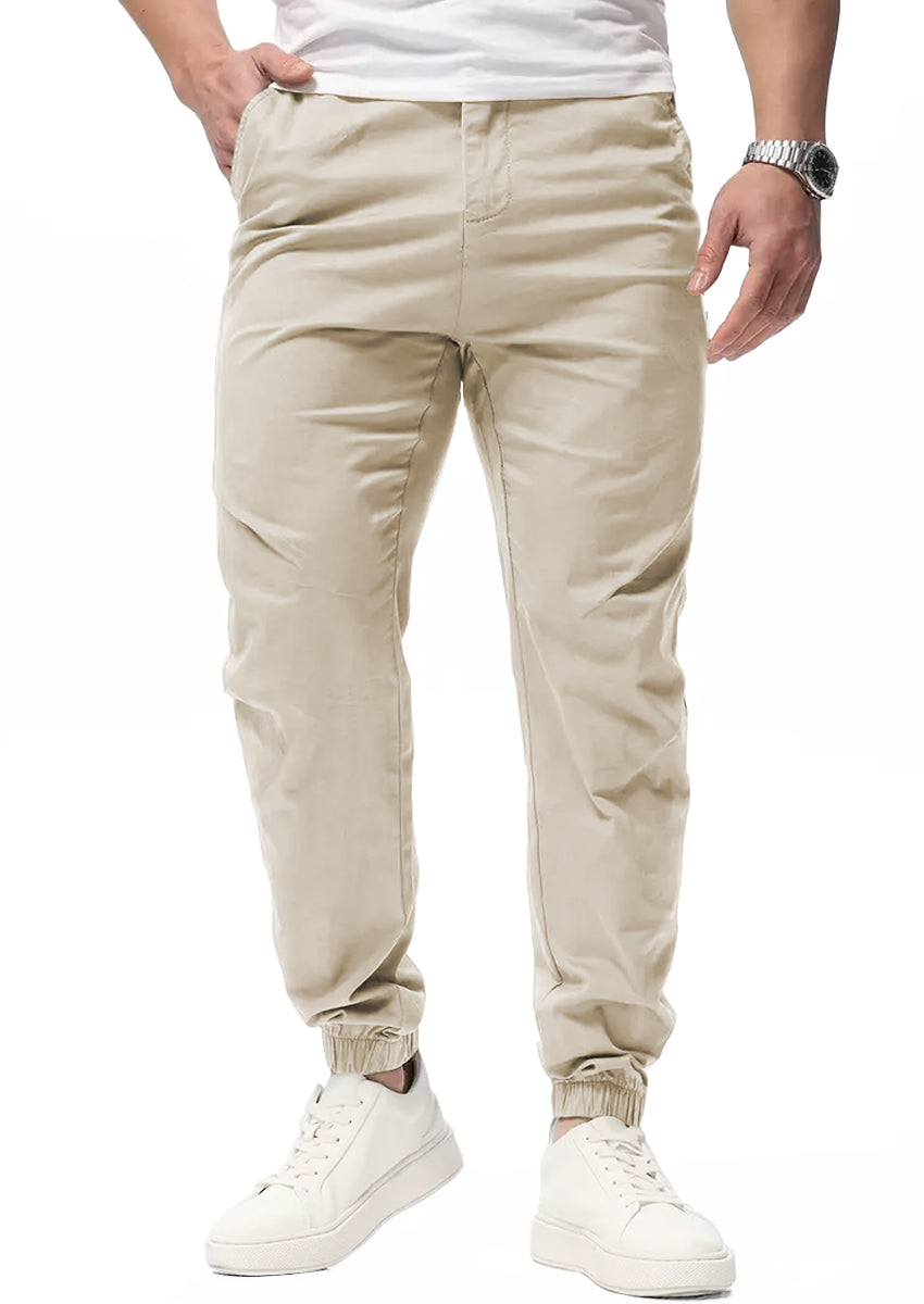 Pantalon Casual Deportivo Jogger para Hombre Bolsos Laterales con Cintura Elastica Ajustable