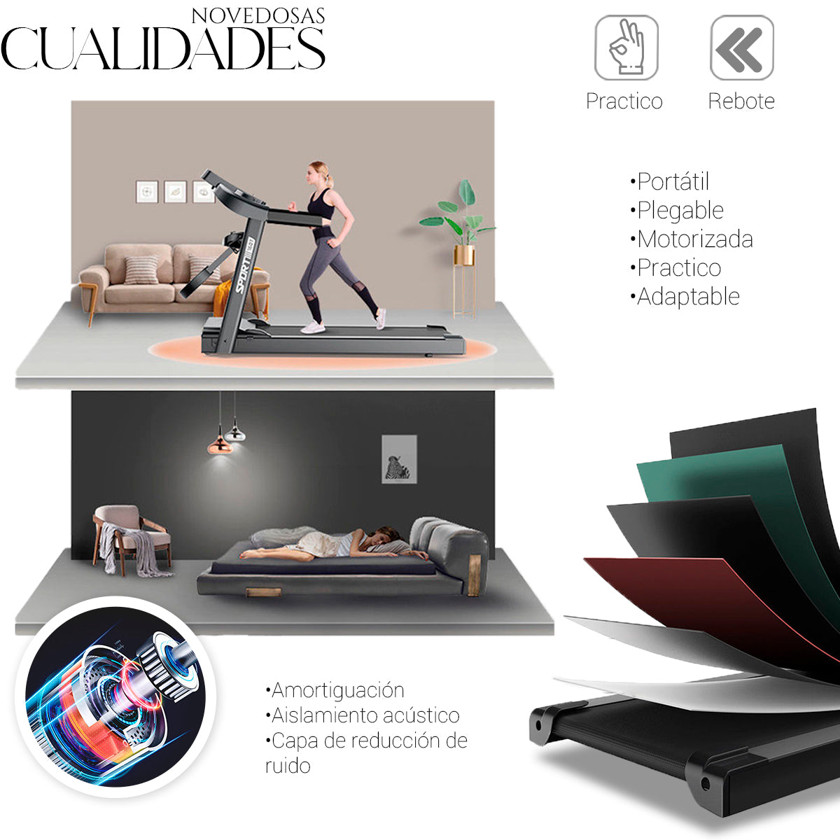 Caminadora Eléctrica Negra