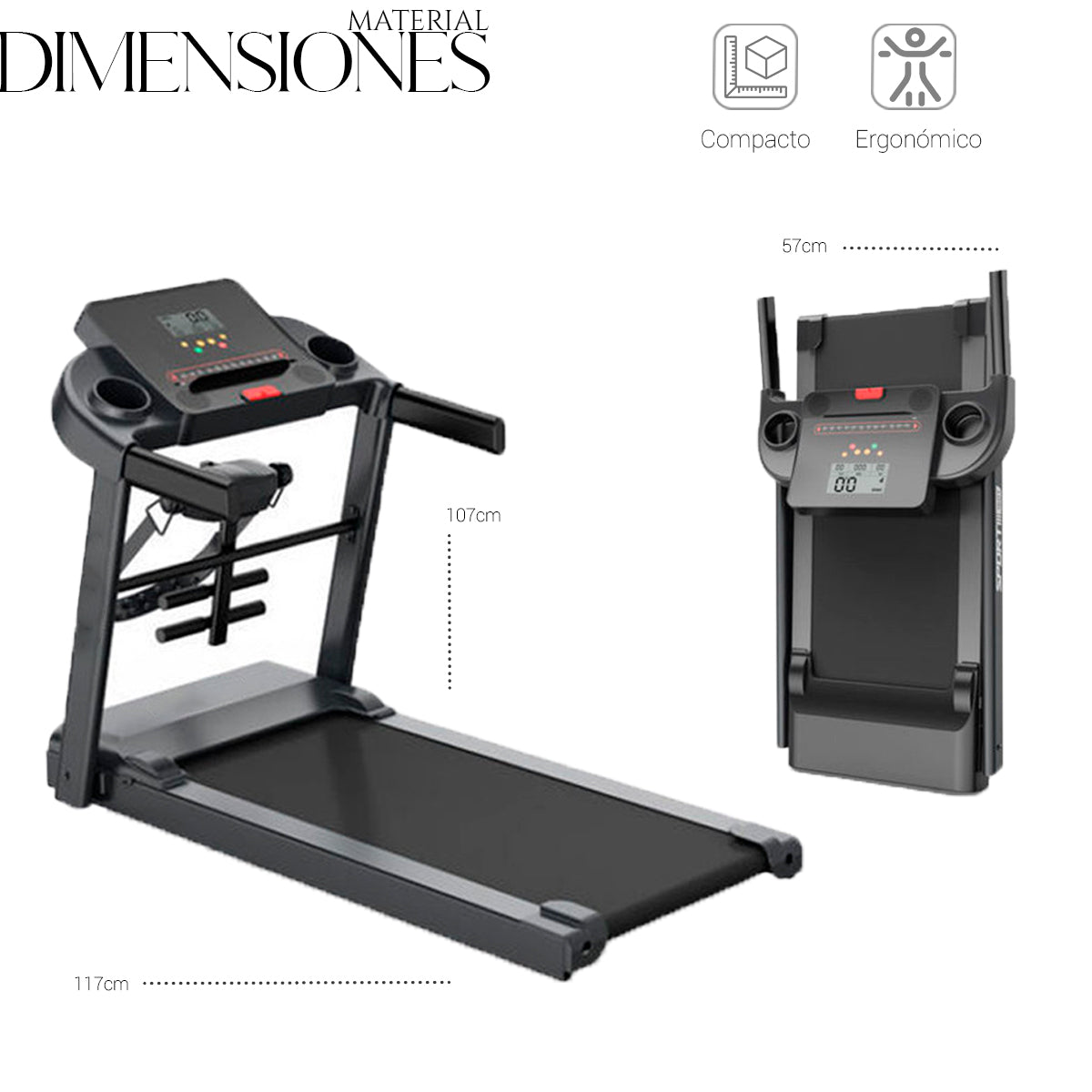 Caminadora Eléctrica Negra