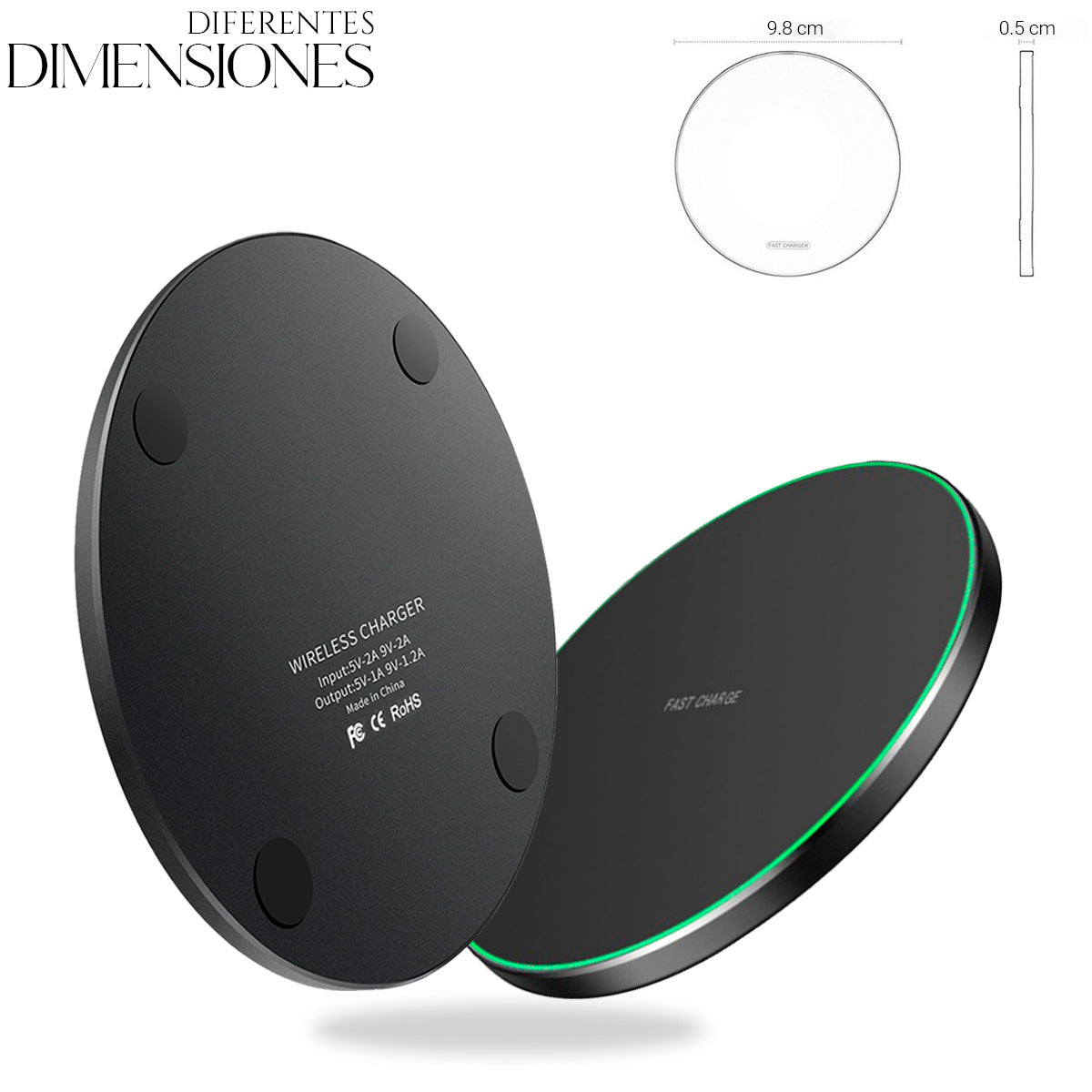 Cargador Inalámbrico Para iPhone Samsung Huawei