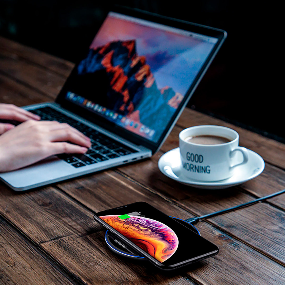 Cargador Inalámbrico Para iPhone Samsung Huawei