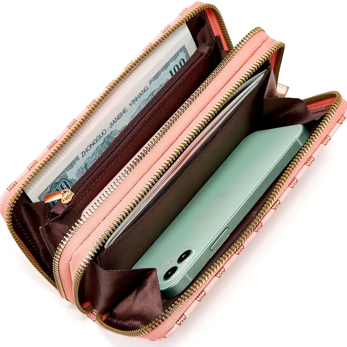 Cartera Monedero Larga De Cuero Lujo Dama Billetera Elegante