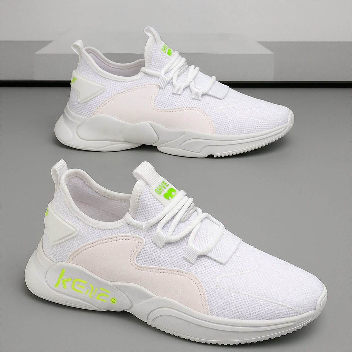 Tenis para hombre casuales con un diseño de tela para correr con punta con agujeta clásica, suela antideslizante Zapatilla para hombre cómodo transpirable ideal para el uso diario
