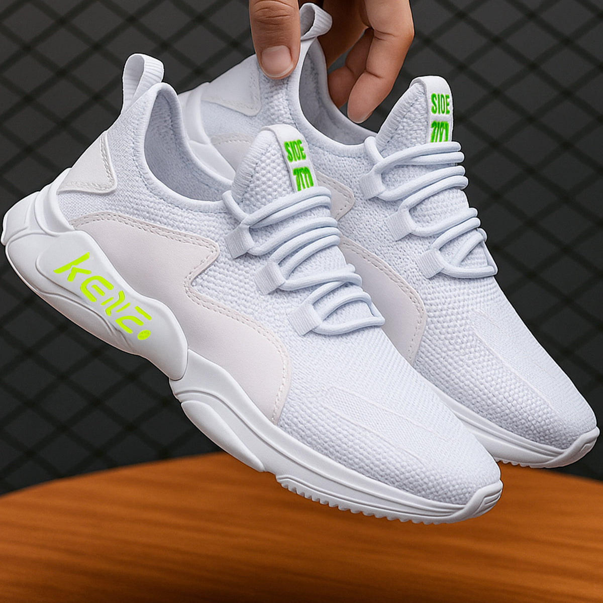 Tenis para hombre casuales con un diseño de tela para correr con punta con agujeta clásica, suela antideslizante Zapatilla para hombre cómodo transpirable ideal para el uso diario