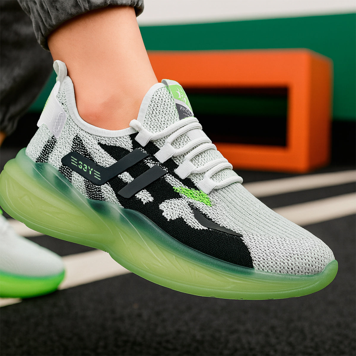 Tenis deportivos para hombre casuales para el uso diario con suela antideslizante Zapatilla para hombre con punta ideal para el uso diario transpirable con absorción