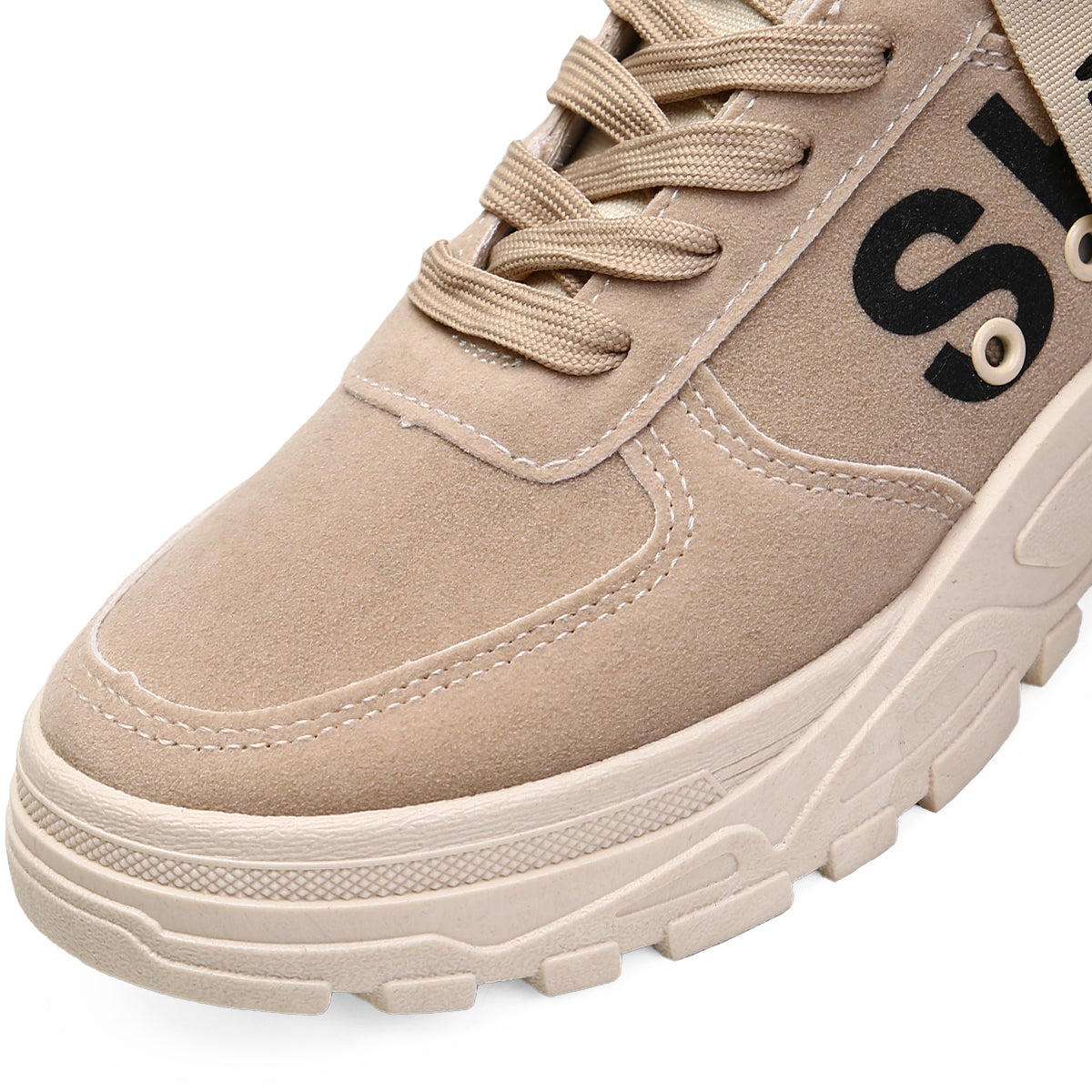 Bota Tenis para Hombre de Plataforma, Informales, Transpirable, Antideslizante, con Cordones, Zapatillas Duraderas para Actividades al Aire Libre, Ligeras para Exteriores, Estilo Urbano