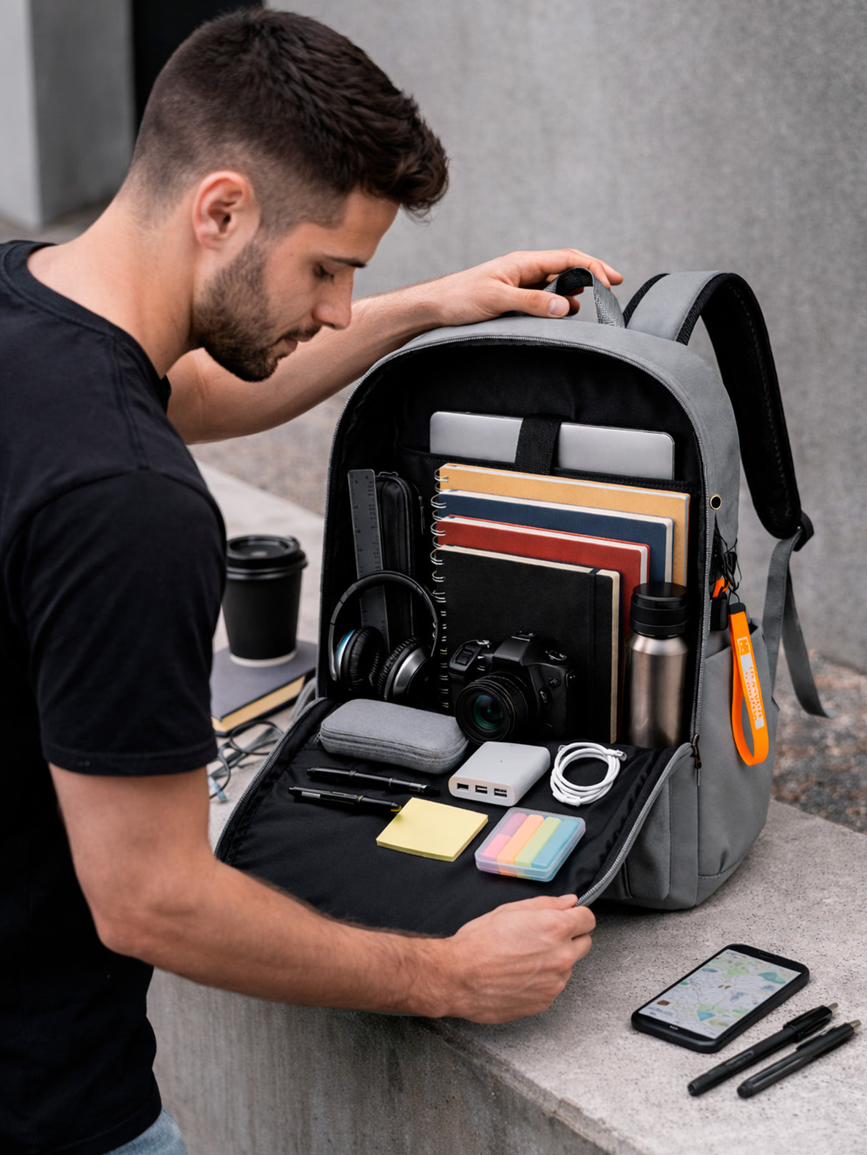 Mochila Antirrobo De Gran Capacidad Con Cargador Usb