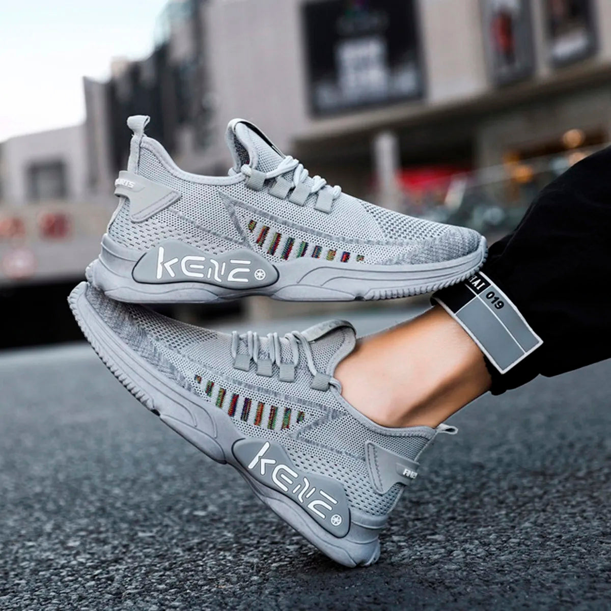 Tenis casuales para hombre con punta cómodo para el uso diario Zapatilla con suela antideslizante cómodo para el uso Transpirable Y Absorción- Para Correr, Ejercicio