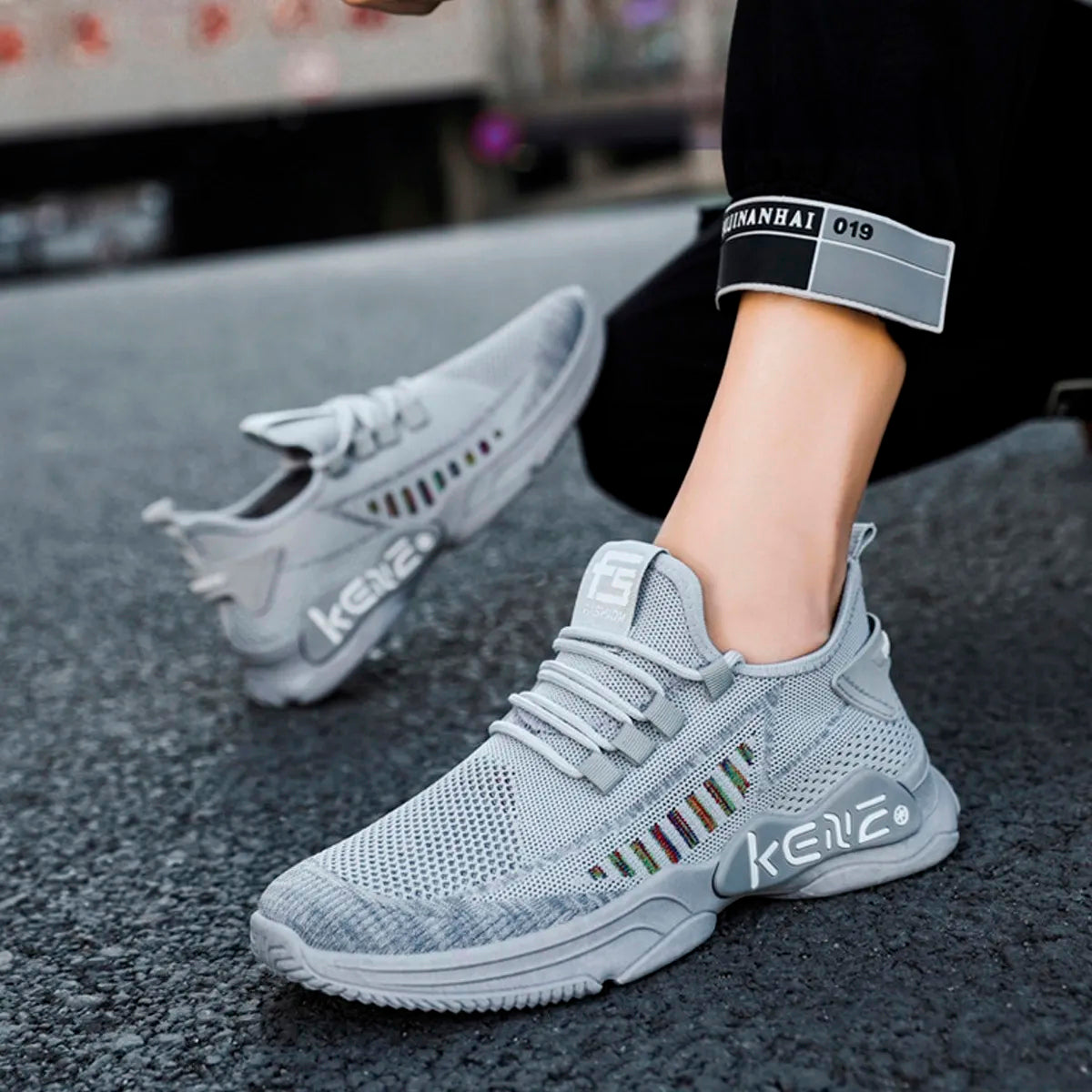 Tenis casuales para hombre con punta cómodo para el uso diario Zapatilla con suela antideslizante cómodo para el uso Transpirable Y Absorción- Para Correr, Ejercicio