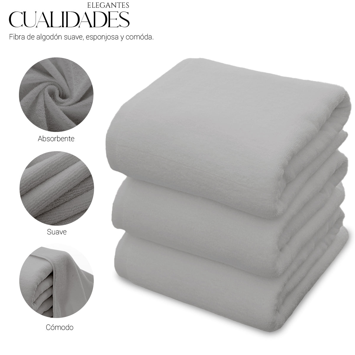 Toalla De Baño Grande Completo 100% Algodón Suave MAYOREO