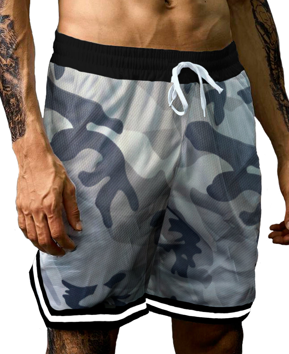 Pantalones Cortos Deportivos de Entrenamiento para Hombre Shorts con Bolsillos Laterales, Transpirable para Correr