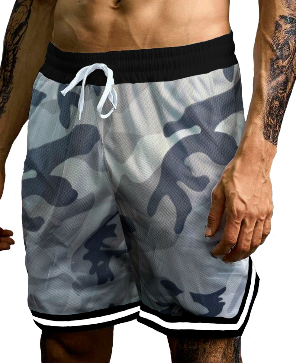Pantalones Cortos Deportivos de Entrenamiento para Hombre Shorts con Bolsillos Laterales, Transpirable para Correr