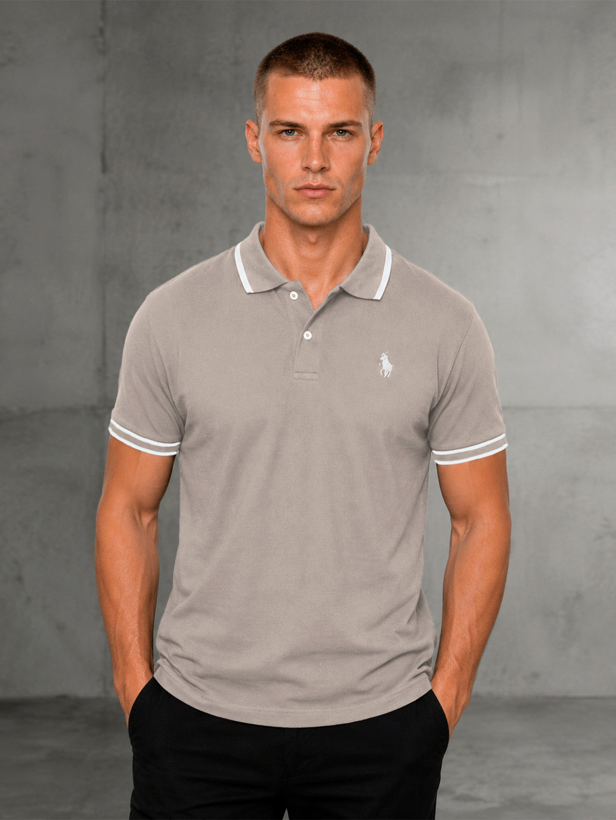 Camisa HPC Polo Hombre Manga Corta Sport Elegante Estilo Old Money