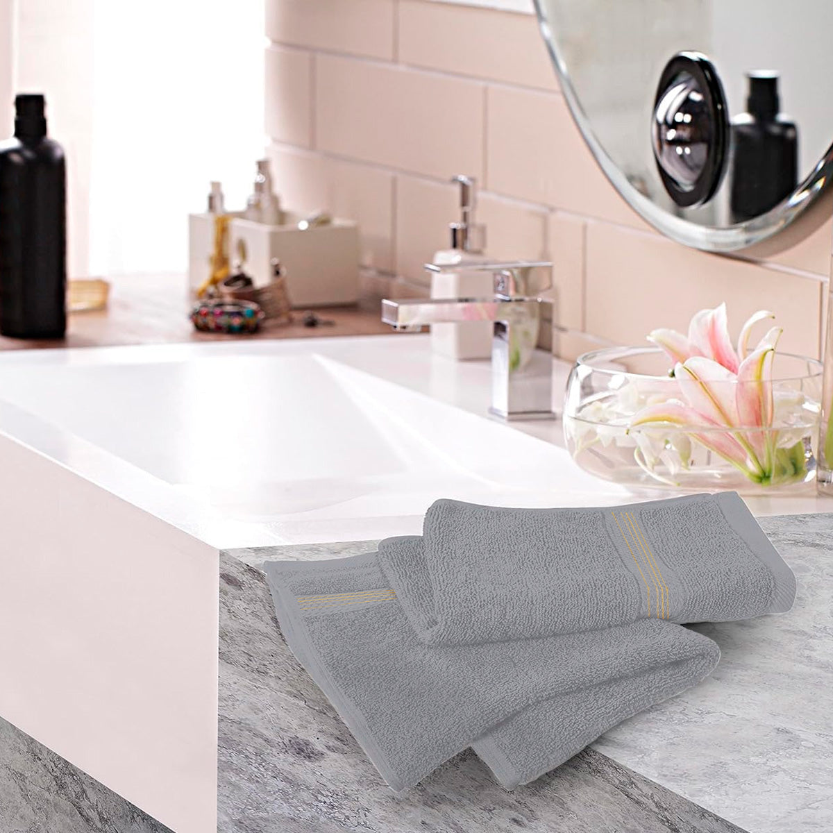 Pack de Toalla de baño de algodón puro, rectangular de 70*140cm, con patrón elegante Toalla De Baño Grande Completo 100% Algodón Suave ,absorbente, de secado rápido, resistente al color, adecuada para baño, hotel, viaje, fiesta, regalo, salón