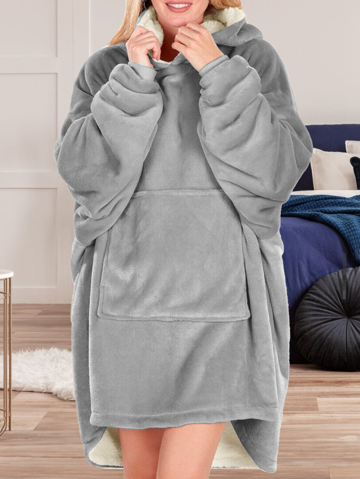 Sudadera Cobija Hoodie Con Capucha Afelpada Calientita Suave