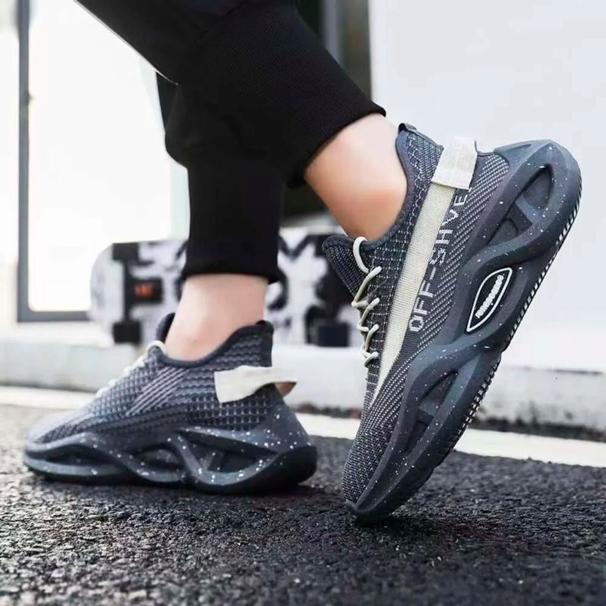 Tenis para hombre casual para el uso diario con punta, cierre clásico con agujetas Zapatilla para hombre casual transpirable con suela antideslizante ideal para el uso diario