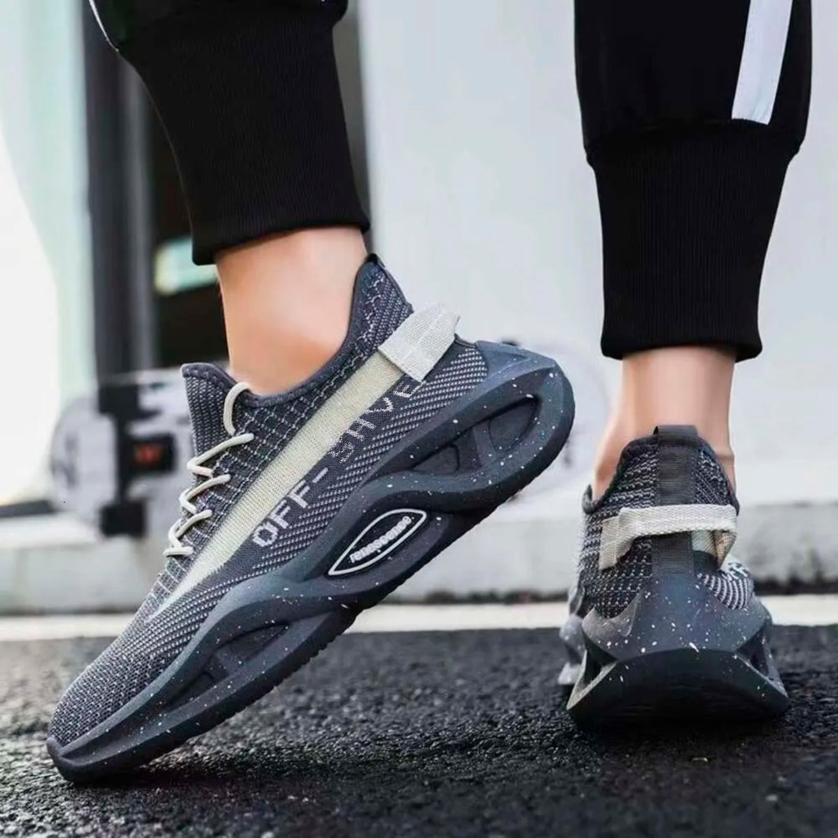 Tenis para hombre casual para el uso diario con punta, cierre clásico con agujetas Zapatilla para hombre casual transpirable con suela antideslizante ideal para el uso diario