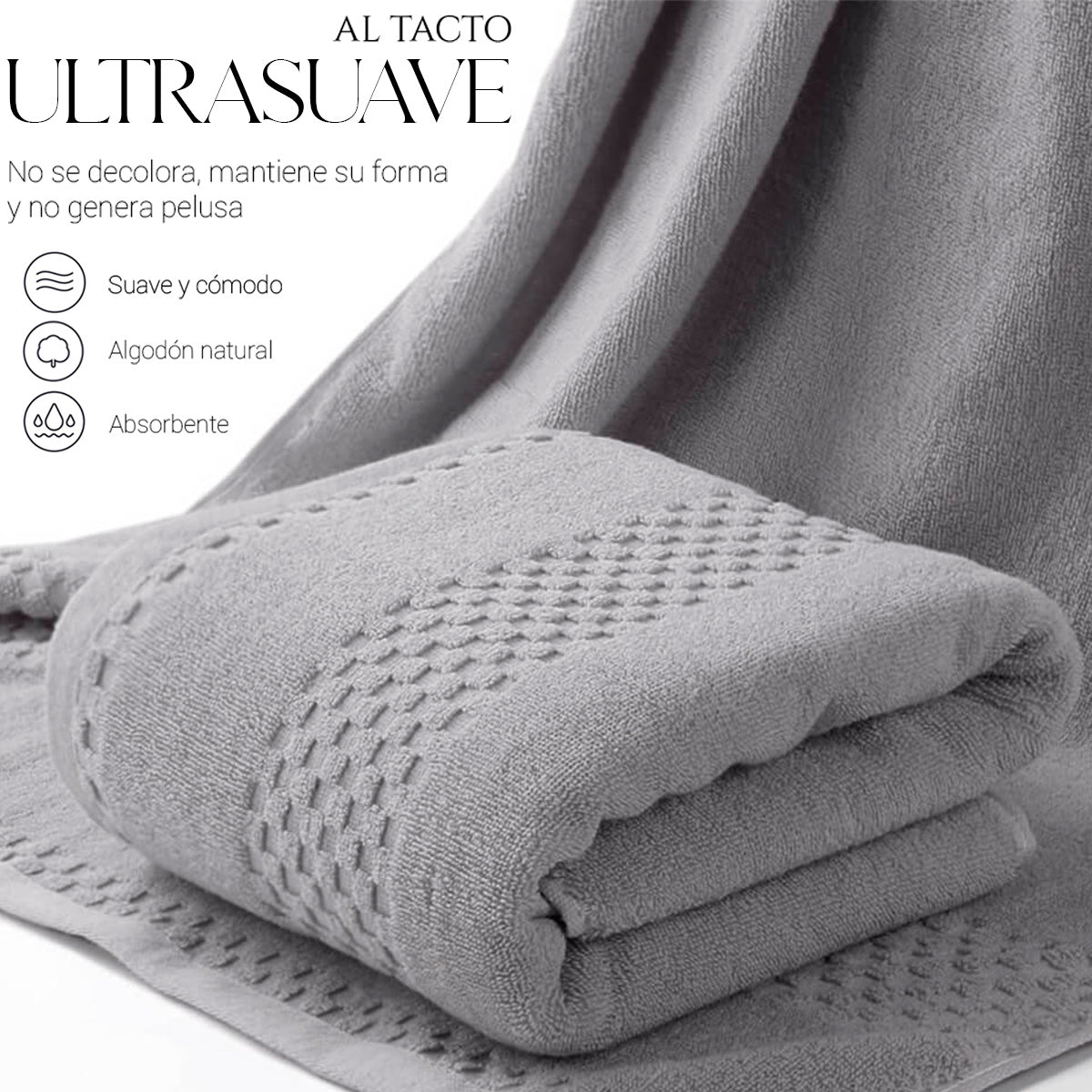 Toalla De Baño Grande Completo 100% Algodón Suave