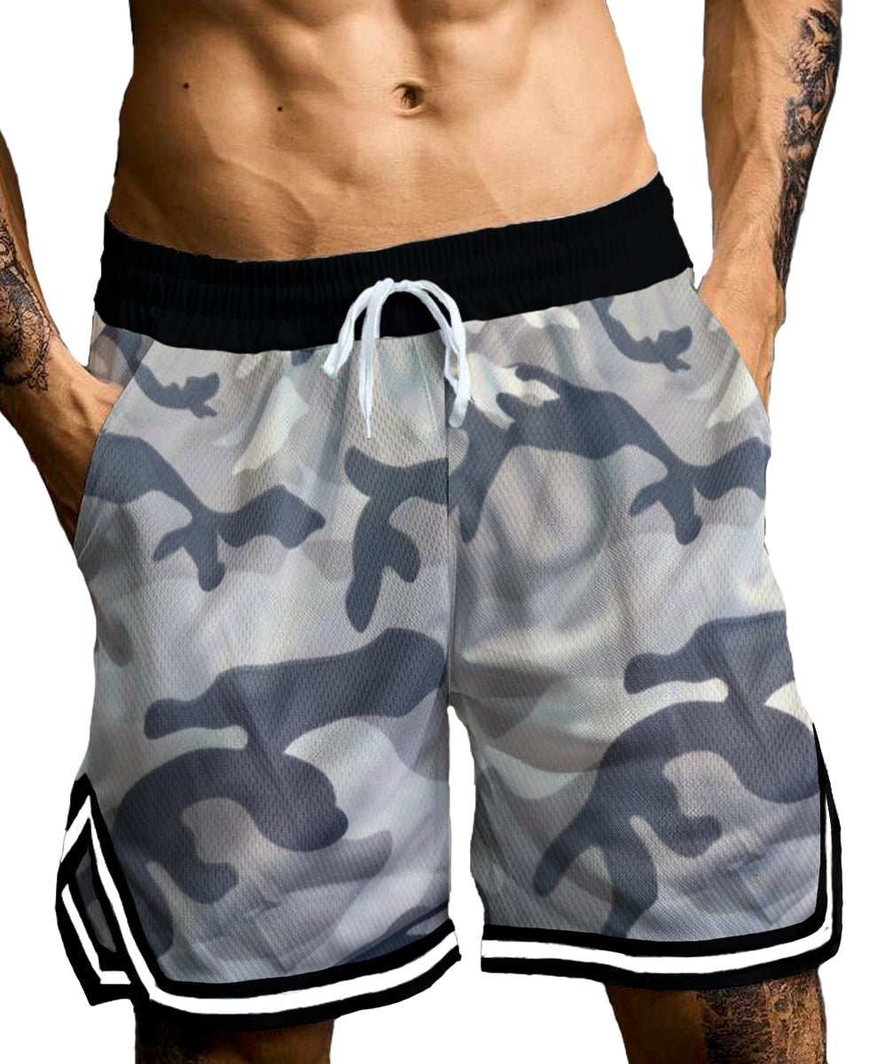 Pantalones Cortos Deportivos de Entrenamiento para Hombre Shorts con Bolsillos Laterales, Transpirable para Correr