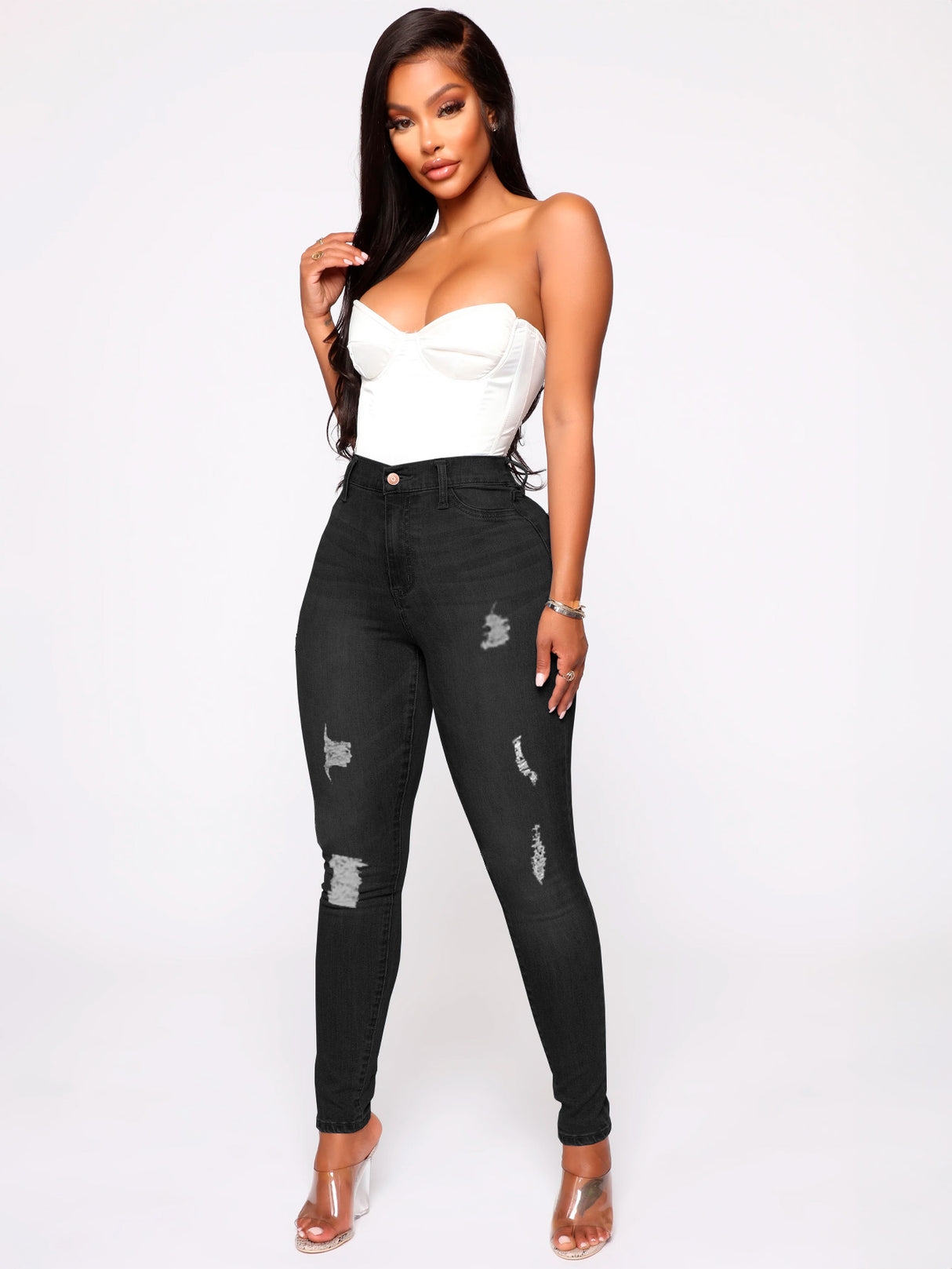 Jeans de Mujer Corte Colombiano Push Up Levanta Pompa de Corte Skinny