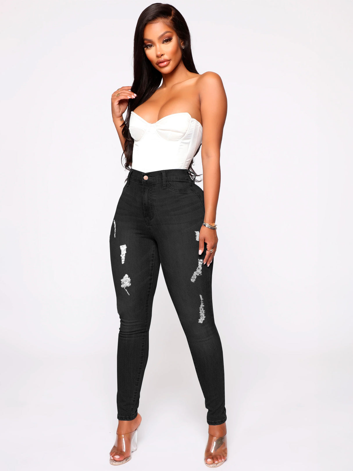 Jeans de Mujer Corte Colombiano Push Up Levanta Pompa de Corte Skinny