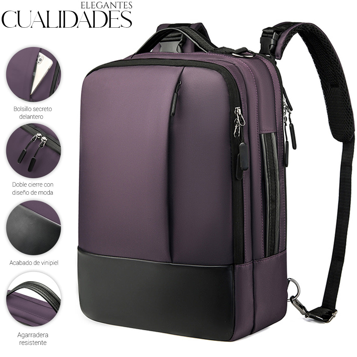 Mochila Backpack Con Puerto Usb