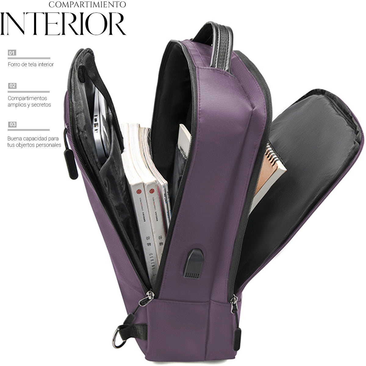 Mochila Backpack Con Puerto Usb