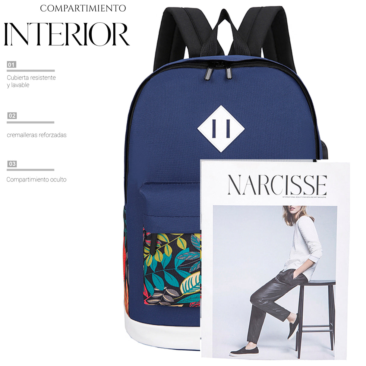 Set Mochila Backpack (3pzas)