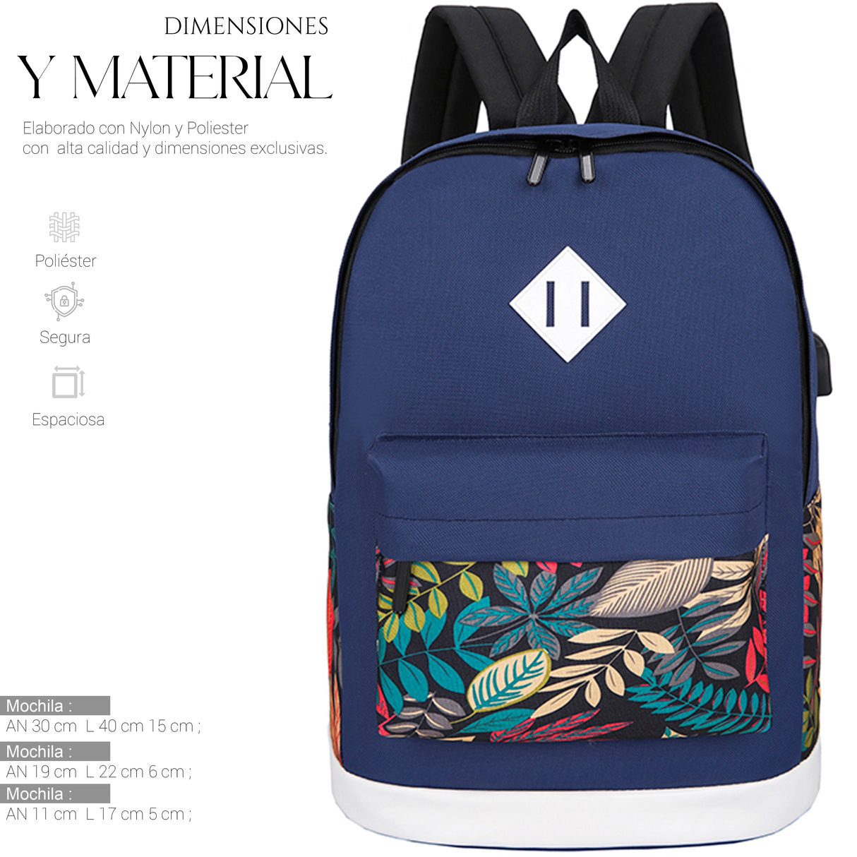 Set Mochila Backpack (3pzas)