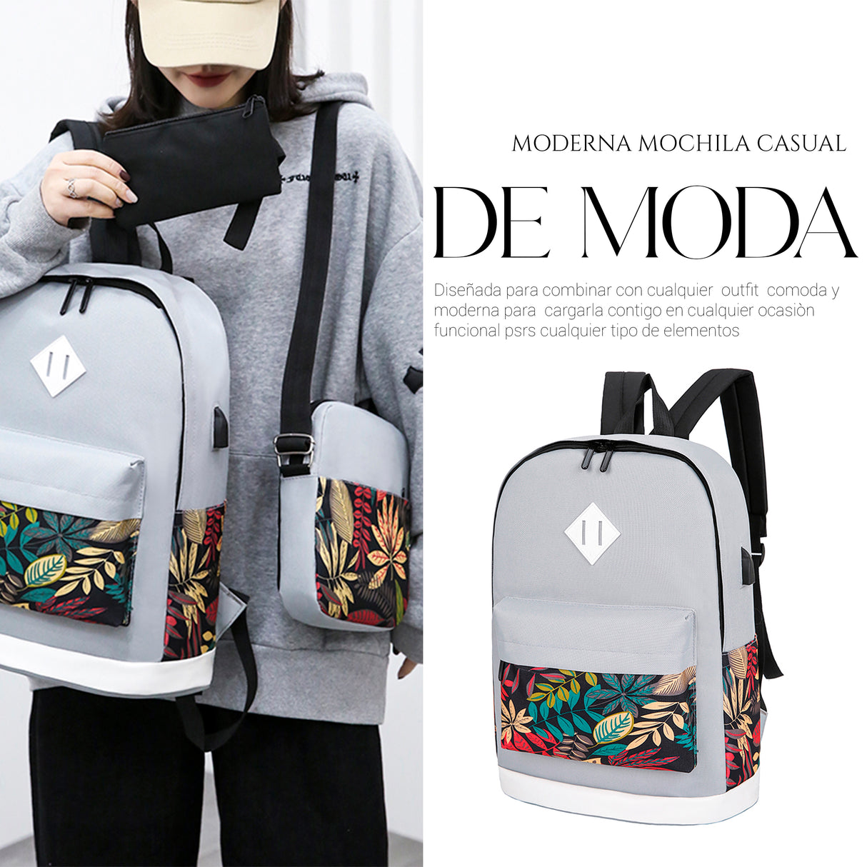 Set Mochila Backpack (3pzas)