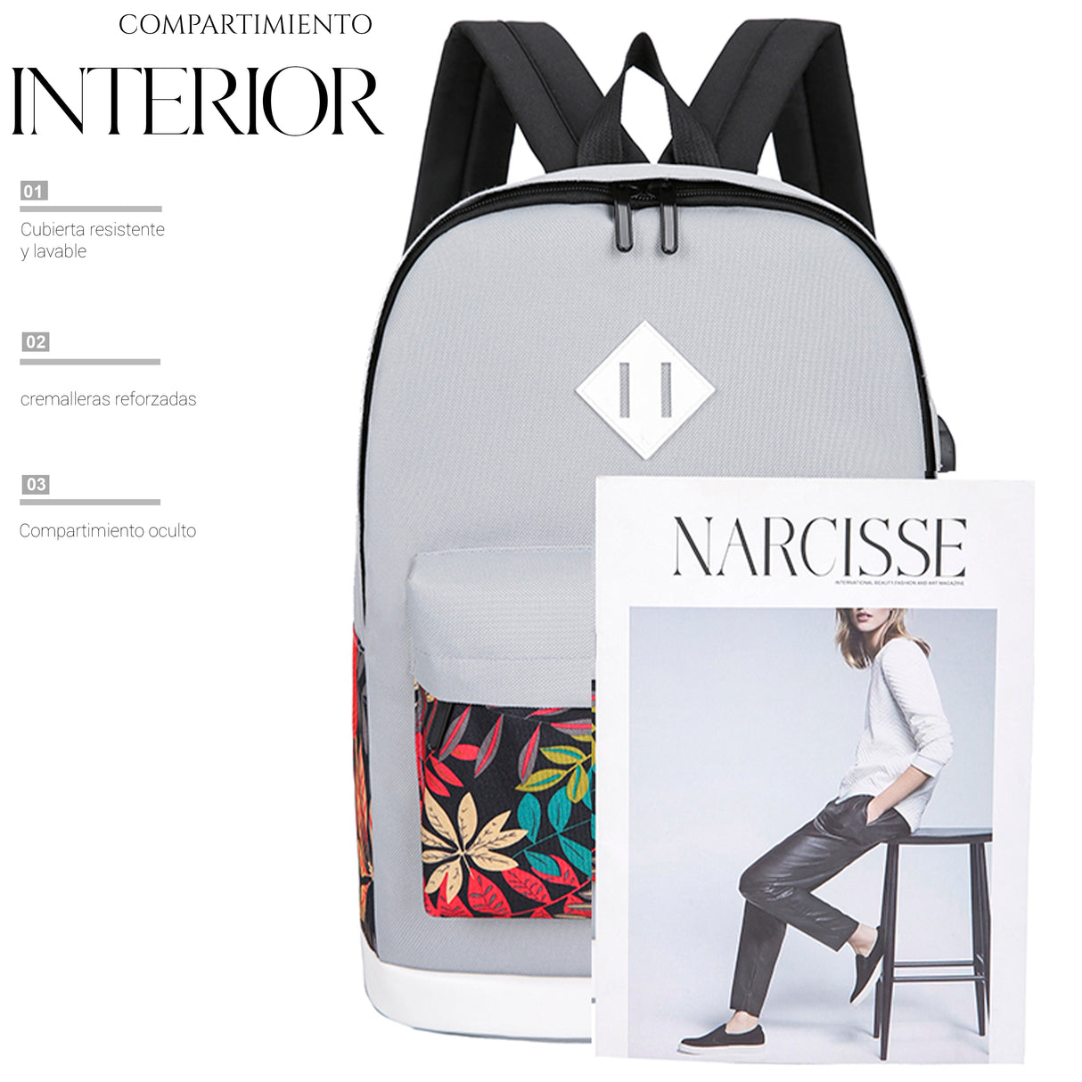 Set Mochila Backpack (3pzas)