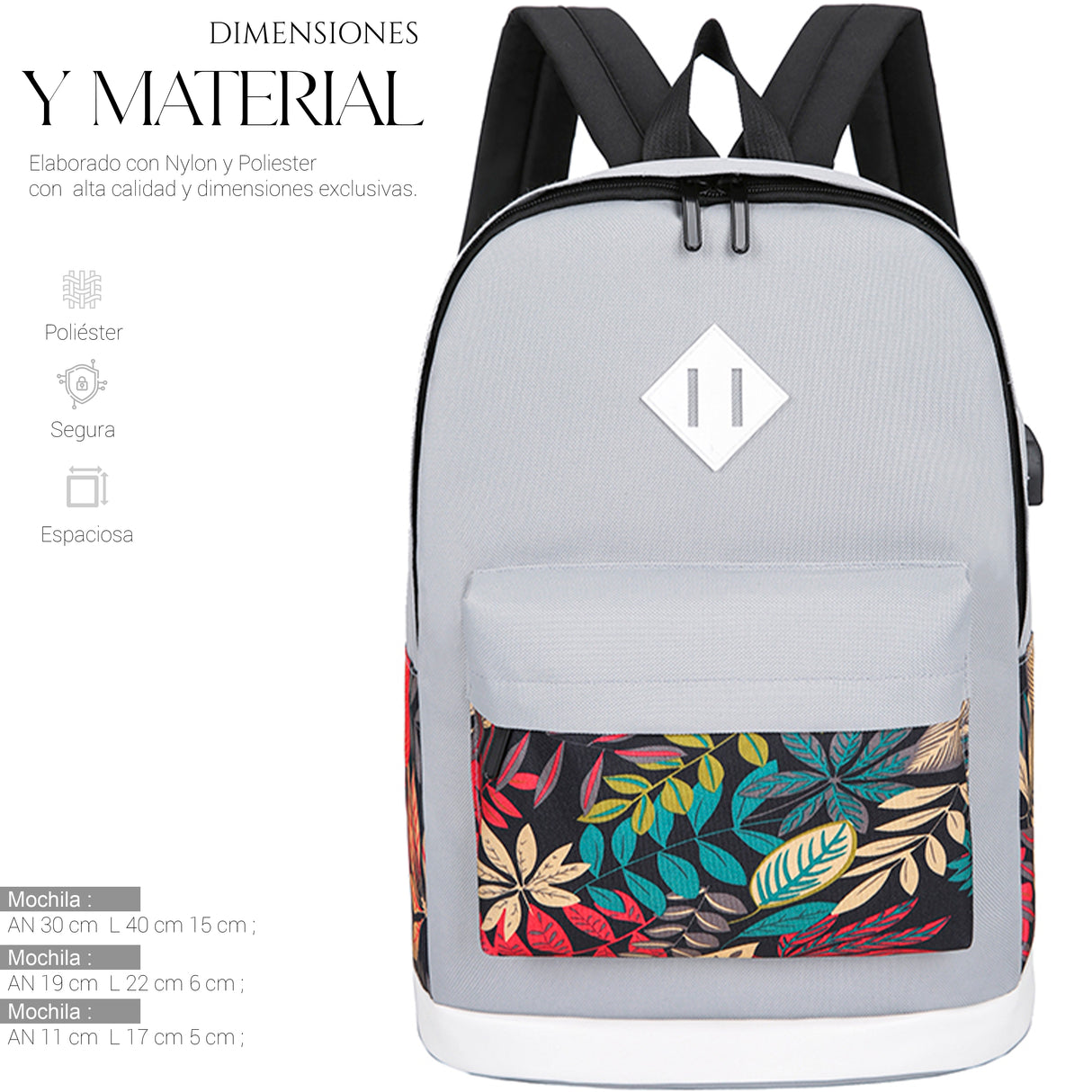 Set Mochila Backpack (3pzas)