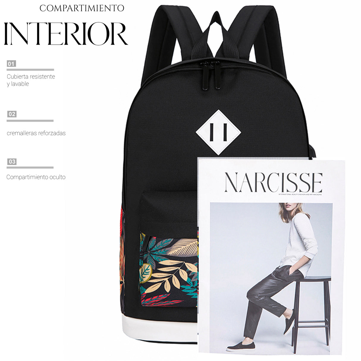 Set Mochila Backpack (3pzas)