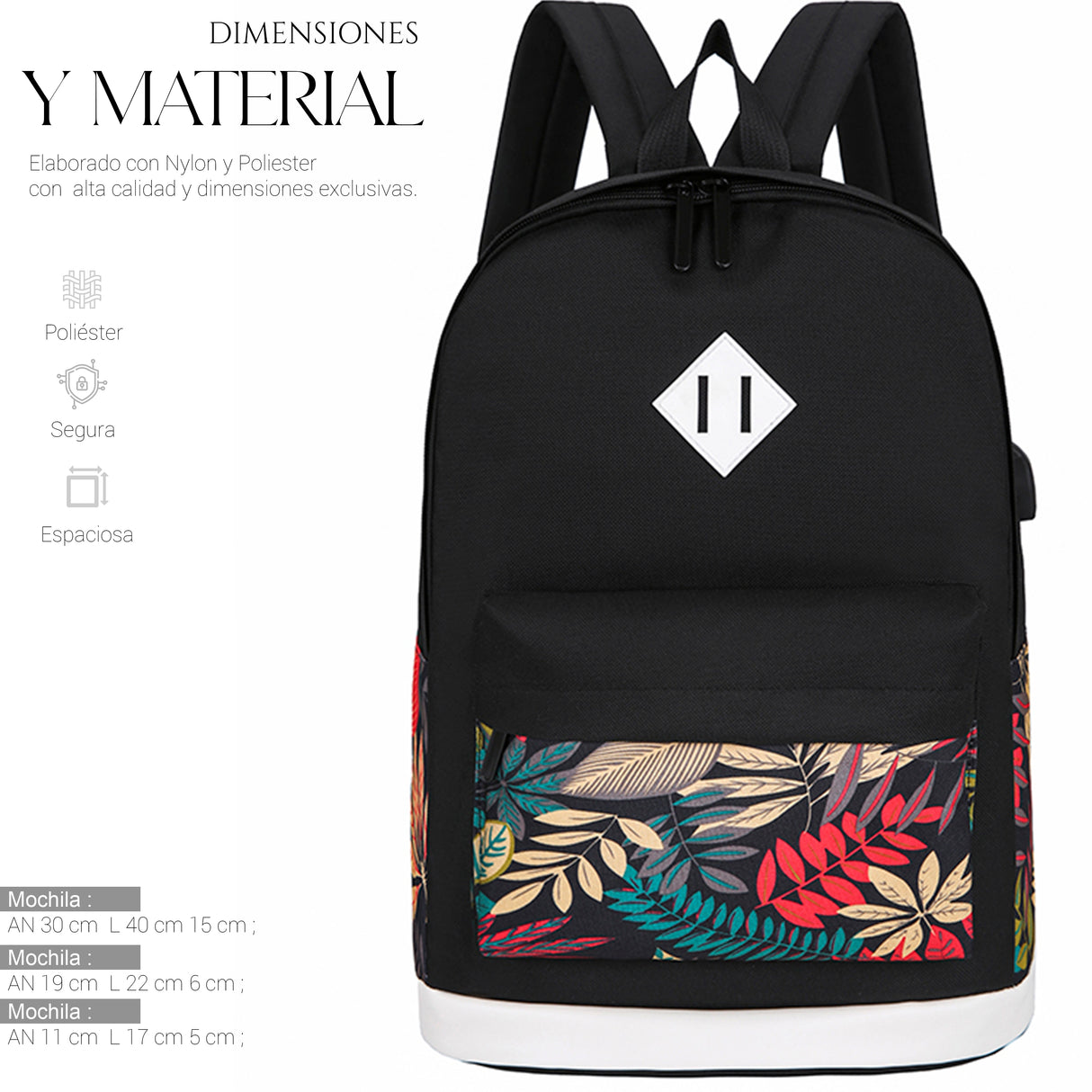 Set Mochila Backpack (3pzas)