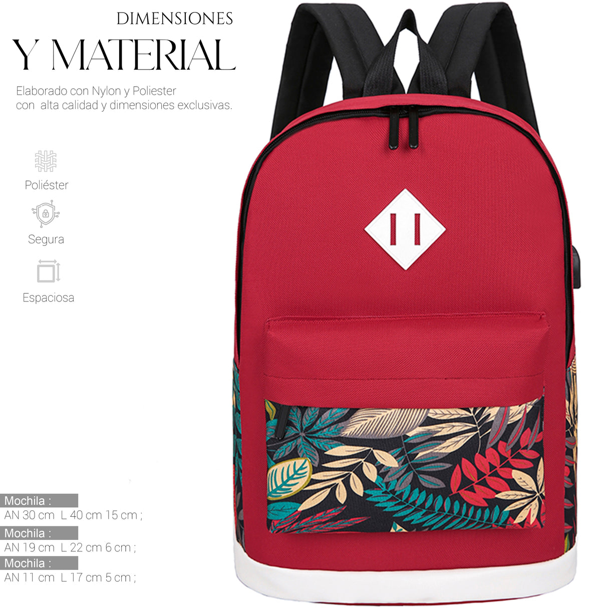 Set Mochila Backpack (3pzas)